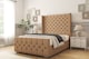 image 2 of Sloomy Luthor Latte Dumfries Bed Frame With 50"  Upholstered Wingback Headboard 5' King