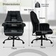 image 2 of COSTWAY PU Leather Computer Chair Ergonomic Office Chair Black