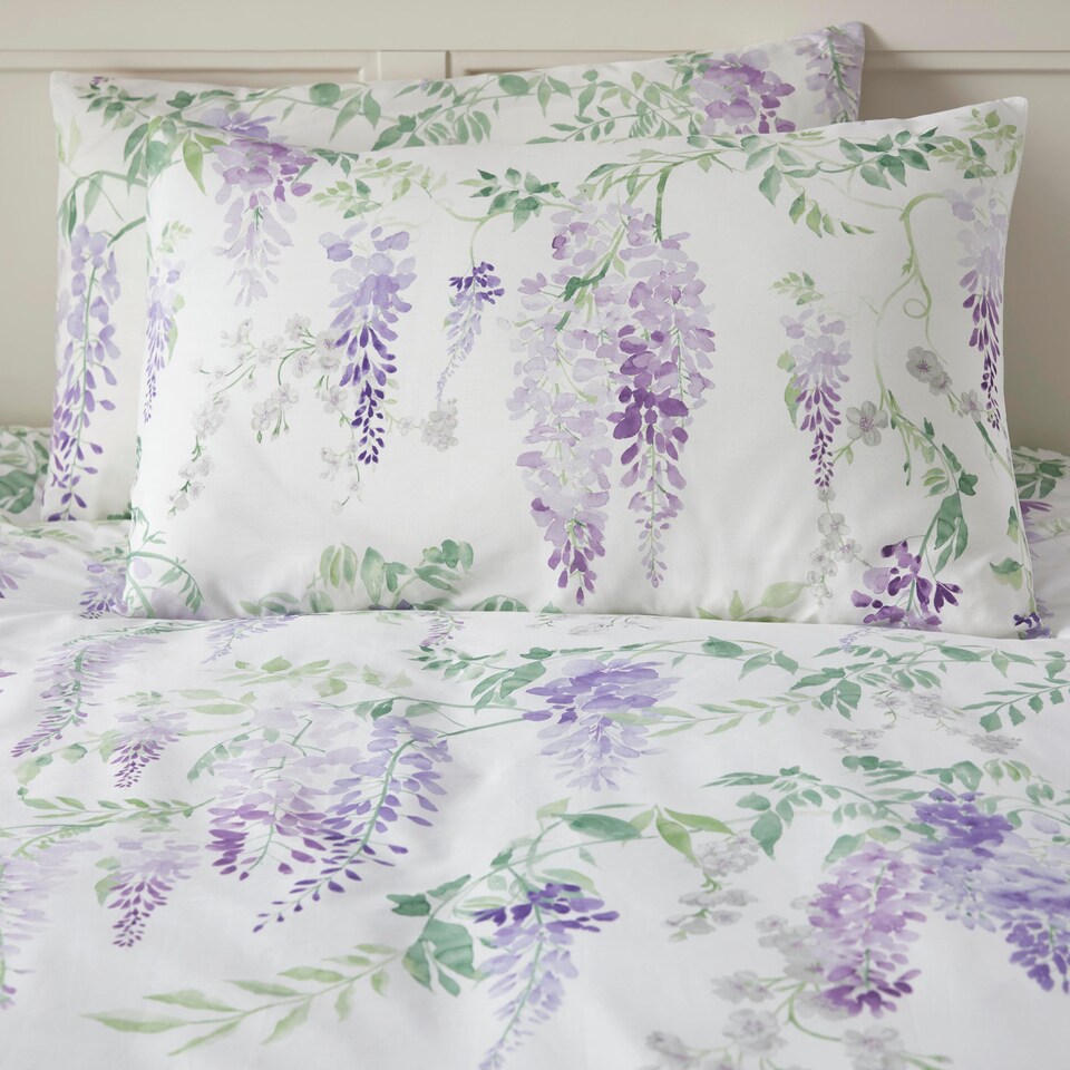 image 1 of D & D Wisteria Duvet Cover Set Lilac
