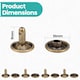 image 2 of 10mm Double Cap Rivets, Tubular Metal Studs for DIY Projects - 100pcs