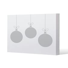 Three hanging christmas baubles (canvas) 91 x 61 x 4cm