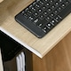 image 6 of HOMCOM Compact Computer Table w/ Keyboard Tray Drawer Study Office Work, Oak
