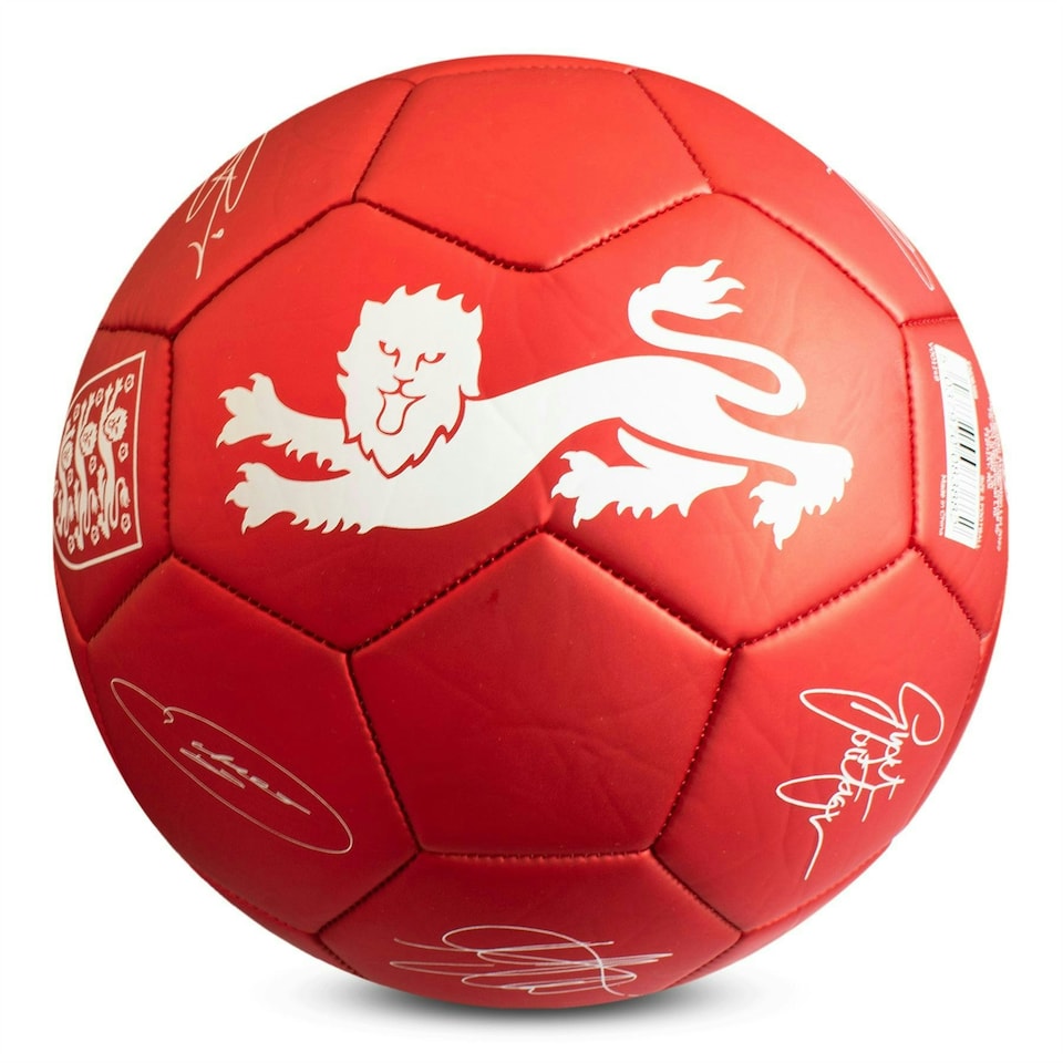 image 1 of England FA Size 5 Phantom Signature Football - Red | Multi