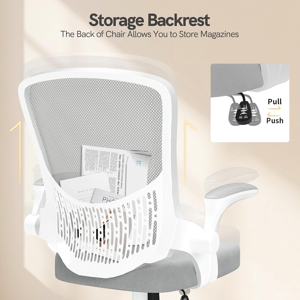 image 1 of Rattantree Ergonomic Office Desk Chair Mid-Back Mesh Computer Chair