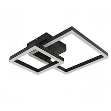 LED Ceiling Lamp Chandelier Black Square Modern 52cm