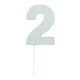 image 3 of Bristol Novelty Diamond Number Cake Topper - Silver - 0 Silver
