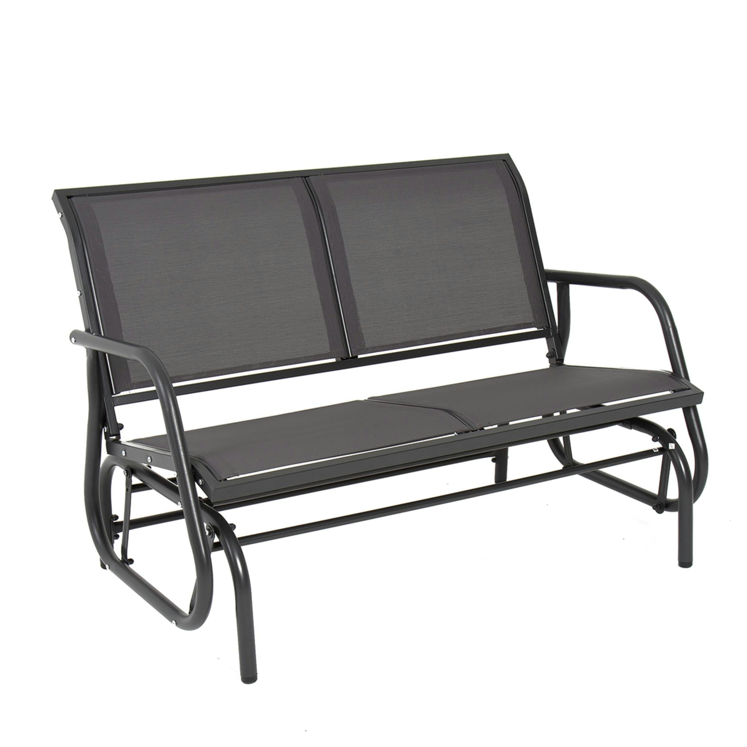 Charles Bentley Steel 2 Seater Rocking Bench - Grey