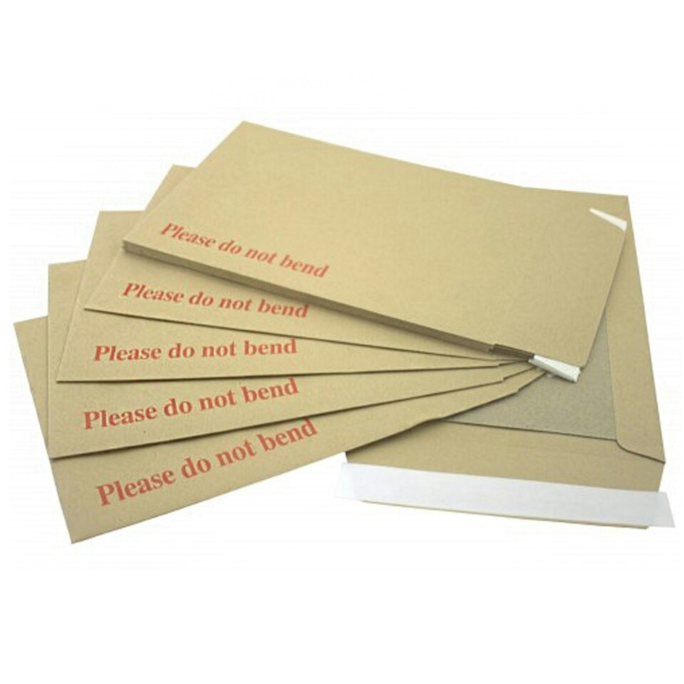 image 1 of 500 x C5 (229x162mm) Brown Manila Printed Please Do Not Bend Board Backed Envelopes Brown | One Size