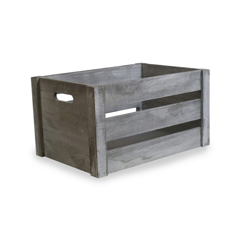 image 1 of Deep Vintage Wooden Crate Set of 3 Brown | Brown