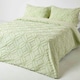 image 1 of Homescapes Sage Green Diamond Cotton Tufted Duvet Cover Set - King | Multi | King