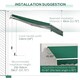 image 8 of Outsunny Manual Retractable Awning Garden Shelter Canopy 3 x 2m Green 