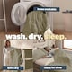 image 4 of Silentnight Summer Breeze 2.5 Tog Coverless Duvet and Pillowcase Set, Olive and Cream | Green | Olive