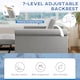 image 4 of HOMCOM 2 Seater Sofa Bed with 7-Position Adjustable Backrest, Convertible Pull Out Sleeper Sofa, Mid-Century Modern Fabric Bed Settee for Living Room, Guest Room, Grey