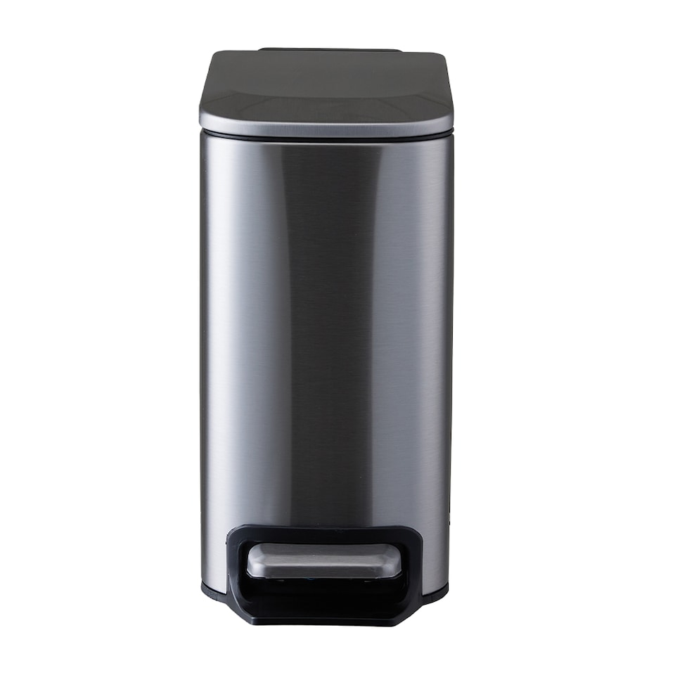 image 1 of Living and Home 6L Smudge-Resistant Rubbish Bin With Foot Pedal | Silver