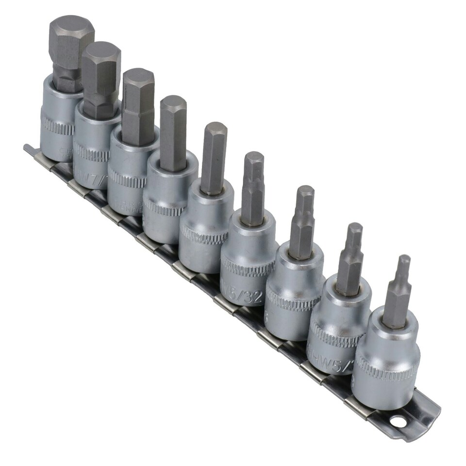 image 1 of AF Allen / Alan / Allan/ Hex Key Socket / Bit Set 3/8" Drive IMPERIAL TE077