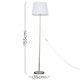 image 3 of ValueLights Charlie Chrome Floor Lamp with Black Shade 