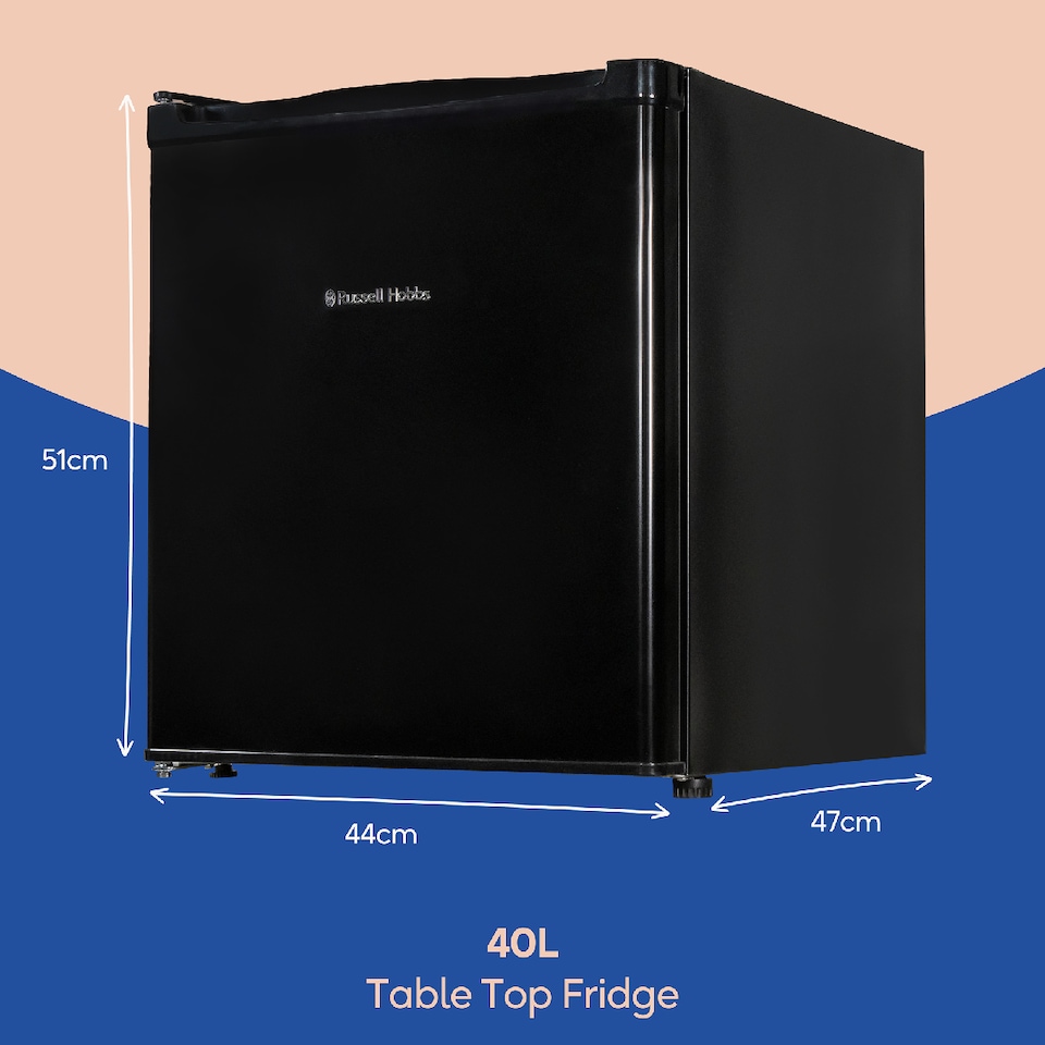 image 1 of Russell Hobbs RHTTLF2E1B 40L Larder Mini Fridge Black