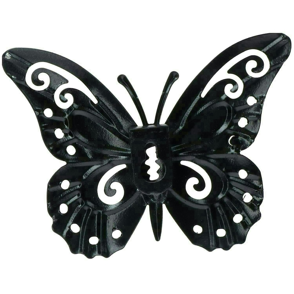 image 1 of Set of 4 Red Small Metal Butterflies Garden/Home Wall Art Ornament