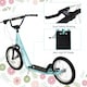 image 5 of HOMCOM 90-96cm Kids Kick Scooter w/ Adjustable Handlebar Inflatable Wheels Blue
