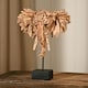 image 2 of Naturecraft Resin Driftwood Collection Elephant Head on a Stand | Brown