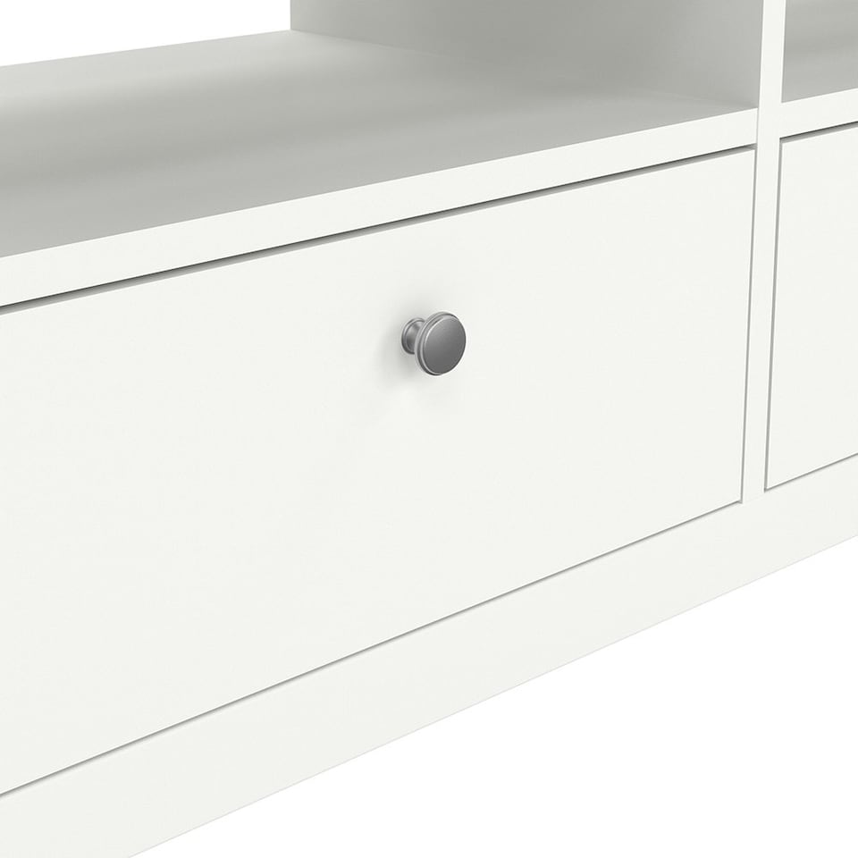 image 1 of Madrid TV Unit 3 Drawers in White