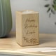 image 5 of Personalised Botanical Wooden Tealight Holder Brown