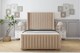 image 1 of Sloomy Marlborough Pebble Plush Bed Frame With 50"  Upholstered Wingback Headboard 3' Single