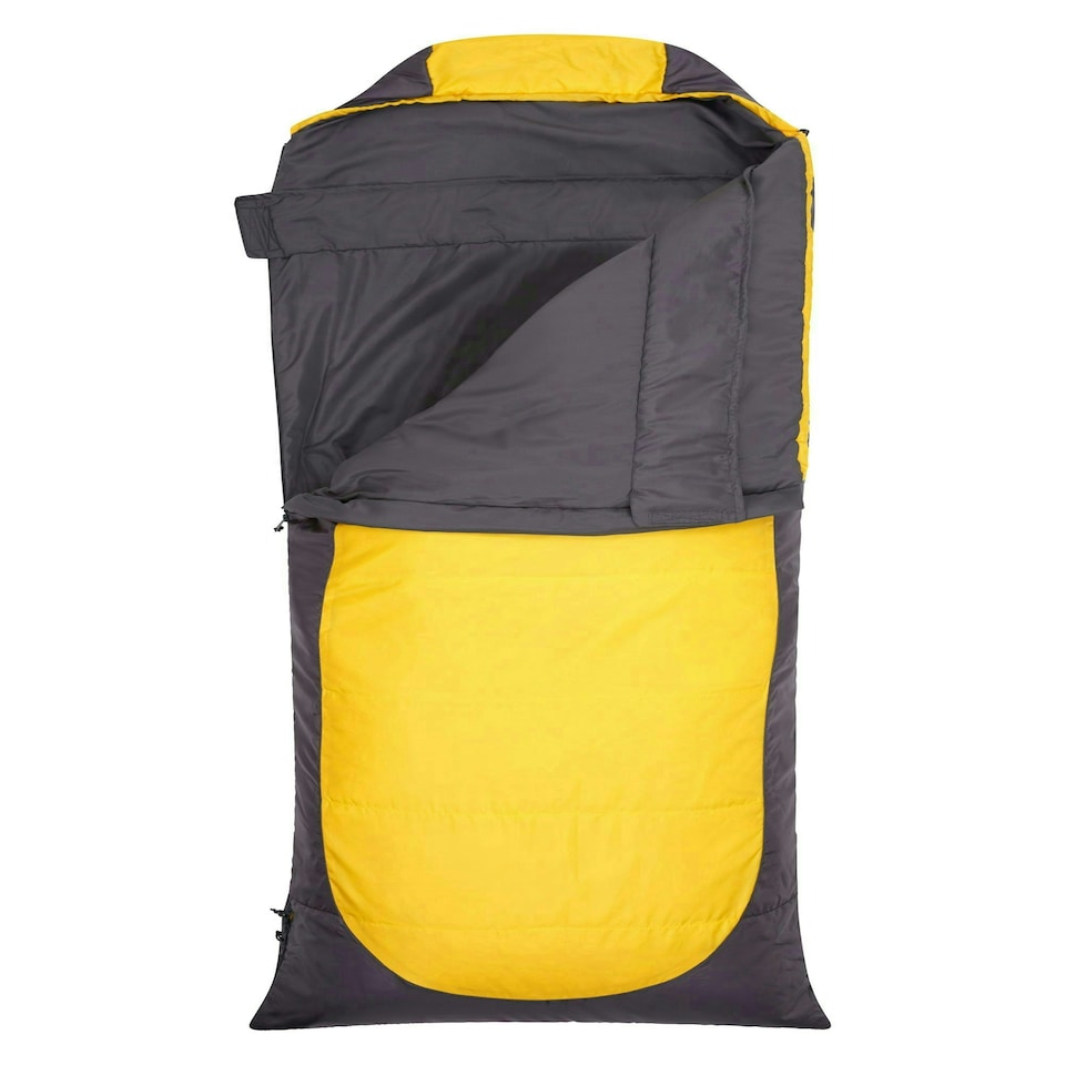 image 1 of Mountain Warehouse Microlite Sleeping Bag with Inner Pocket Two Way Zip Camp Bed Right Handed Zip - Long length (215cm) Multi