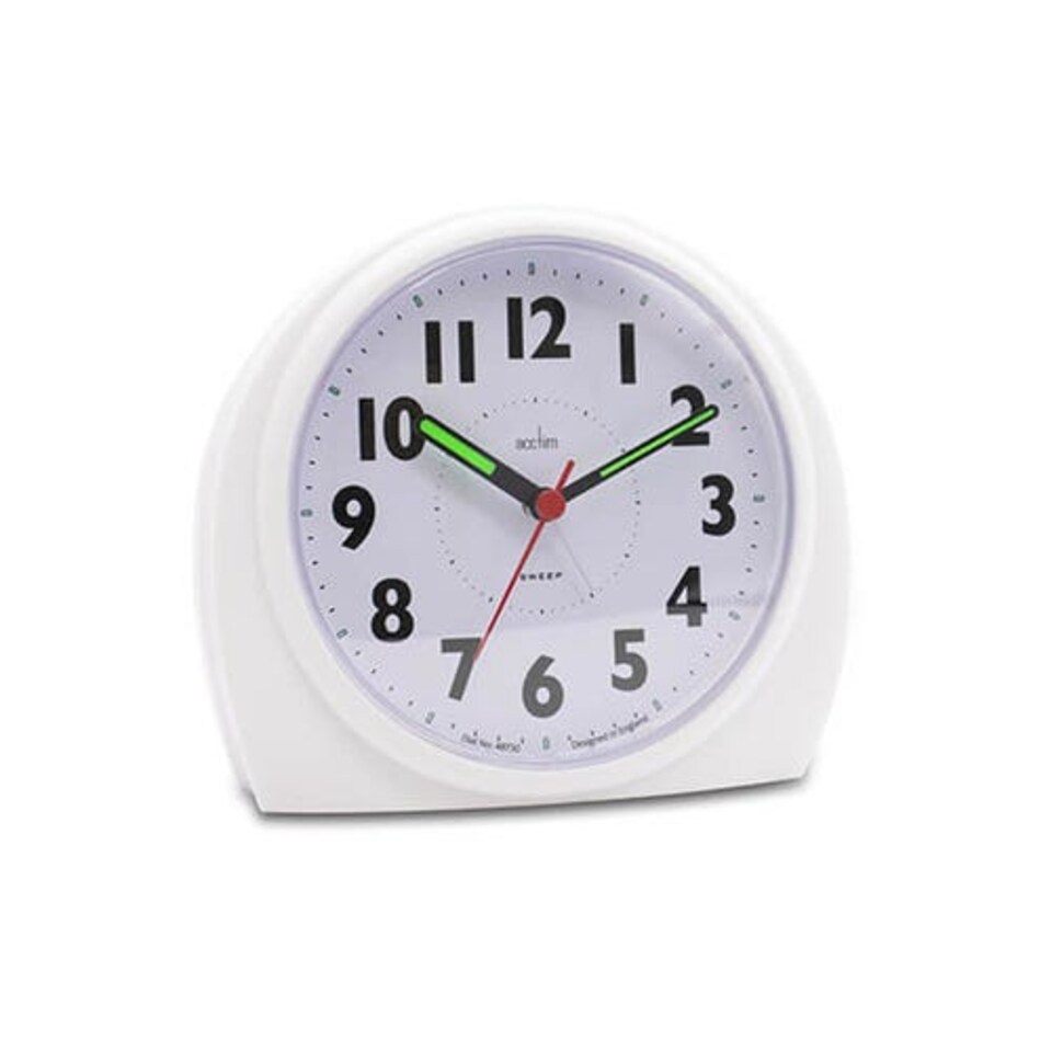 image 1 of Acctim Jefferson Jumbo Sweep Alarm Clock, Large Display | White | White