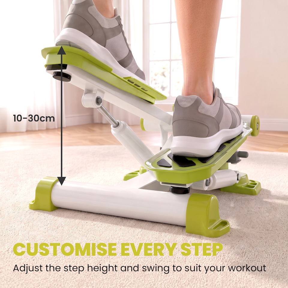 image 1 of HOMCOM Portable Mini Stepper Step Machine for Home Gym Office Exercise Workout