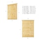 image 9 of 4 x 4 Modular Garden Shed Windowless Wooden Shiplap Pent Tongue and Groove Storage Brown