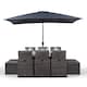 image 3 of Giardino 6 Seater Rattan Cube Dining Set | Grey | Grey