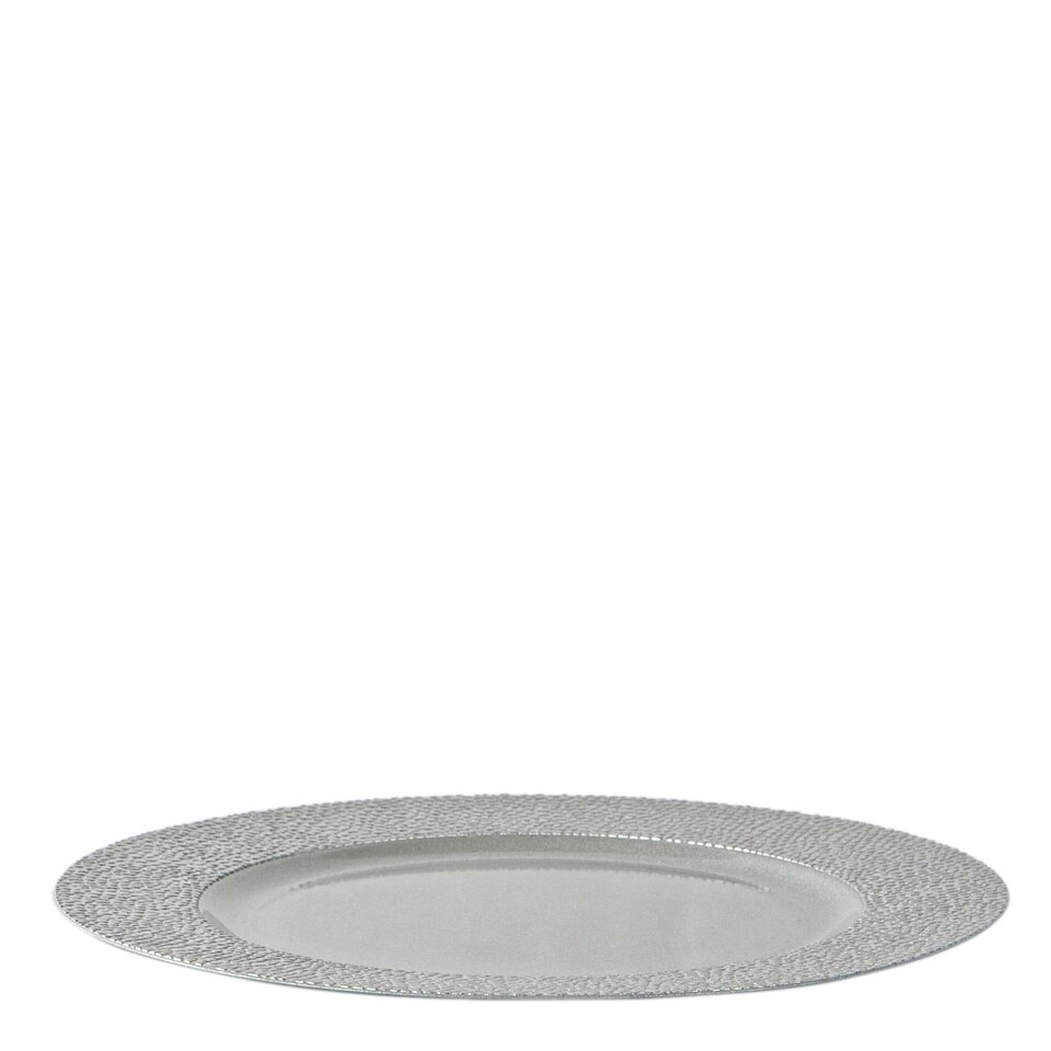 image 1 of Argon Tableware Hammered Charger Plate - 33cm - Silver