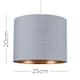 image 3 of ValueLights Modern Grey And Copper Pendant Ceiling Table Lamp Drum Light Shade