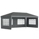 image 6 of Outsunny 3 x 6m Heavy Duty Gazebo Marquee Party Tent with Storage Bag Grey