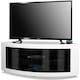 image 3 of Centurion Supports PANGEA Gloss White Beam-Thru Curved Tru-Corner 32”-50” TV Cabinet | Black | White | 1