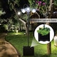 image 7 of Outsunny 3-head LED Solar Light Lamp Street Light Post with Planter Base, Black | Black | Black | 60L x 55W x 189H cm