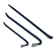 image 2 of 5pc Heavy Duty Pry + Wrecking Bars Flat Bars Aligning Bar Utility Crow Bar Set