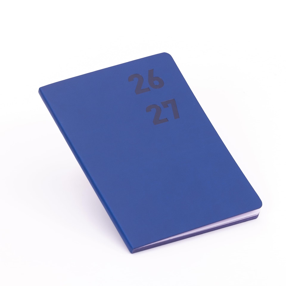 image 1 of 2026 - 2027 Academic Diary A5 Week to View - Mid Year Planner August 2026 to July 2027 - Softcover Felix - Term Dates Notes Timetable | Blue | Navy