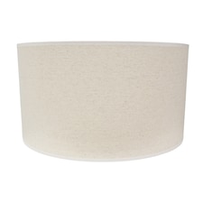 ValueLights Eva Natural Linen Fabric White Trim Large Light Shade | Multi
