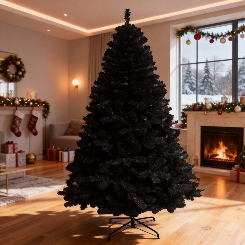 image 1 of 12FT Black Alaskan Pine Christmas Tree | Black | Black