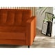 image 5 of Furniturebox Jolene 3 Seater Burnt Orange Velvet Sofa