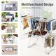 image 10 of COSTWAY Foldable 2 Level Clothes Drying Rack Garment Drying Hanger Height Adjustable