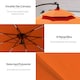 image 6 of Outsunny 3(m) Cantilever Parasol Hanging Banana Umbrella w/ lights, Orange Orange | Orange