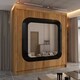 image 2 of Modern Sliding Mirror Wardrobe 150/203cm White/Black/Grey/Walnut Brown | 203cm