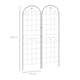 image 3 of Outsunny Set of 2 Metal Trellis for Climbing Plants, Floral Design, 50 x 180cm