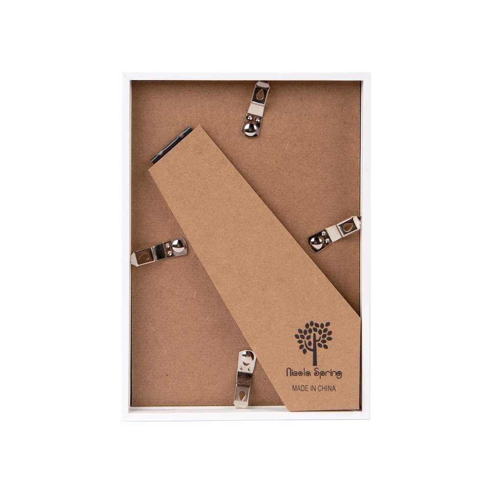 image 1 of Nicola Spring 3D Deep Box Photo Frame - 5" x 7" - White