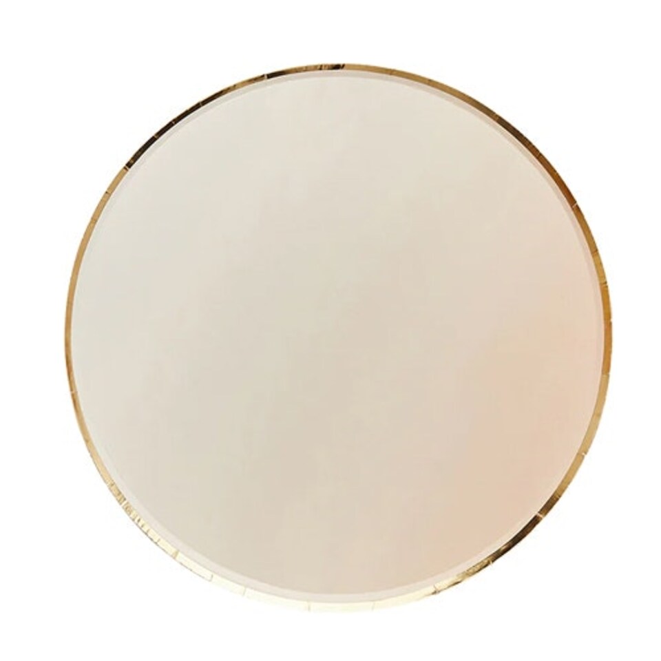 Gold & Peach Ombre Round Paper Plates 23cm - Pack of 8