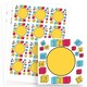 image 1 of Numbers Design 65mm Square Sticker sheet of 12