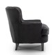 image 5 of Velvet Black Buttoned Ava Accent Chair